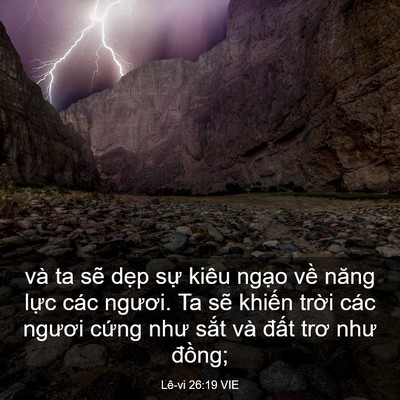 Picture 03 - Lê-vi 26:19 VIE - và ta sẽ dẹp sự kiêu ngạo về năng - Bible Verse Picture