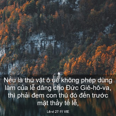 Picture 03 - Lê-vi 27:11 VIE - Nếu là thú vật ô uế không phép dùng - Bible Verse Picture