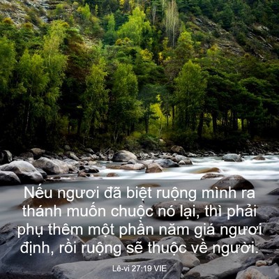 Picture 03 - Lê-vi 27:19 VIE - Nếu ngươi đã biệt ruộng mình ra thánh - Bible Verse Picture