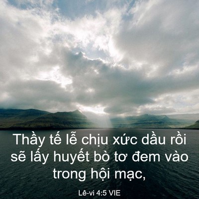 Picture 03 - Lê-vi 4:5 VIE - Thầy tế lễ chịu xức dầu rồi sẽ - Bible Verse Picture