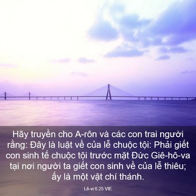 Picture 03 - Lê-vi 6:25 VIE - Hãy truyền cho A-rôn và các con trai - Bible Verse Picture