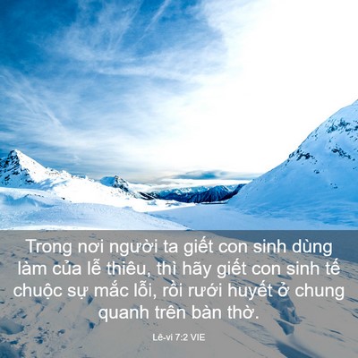 Picture 03 - Lê-vi 7:2 VIE - Trong nơi người ta giết con sinh dùng làm - Bible Verse Picture