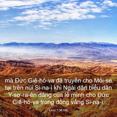 Picture 03 - Lê-vi 7:38 VIE - mà Đức Giê-hô-va đã truyền cho Môi-se - Bible Verse Picture