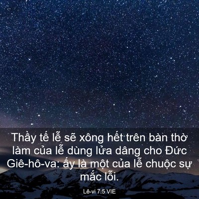 Picture 03 - Lê-vi 7:5 VIE - Thầy tế lễ sẽ xông hết trên bàn - Bible Verse Picture