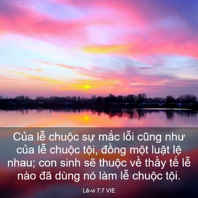 Picture 03 - Lê-vi 7:7 VIE - Của lễ chuộc sự mắc lỗi cũng như - Bible Verse Picture