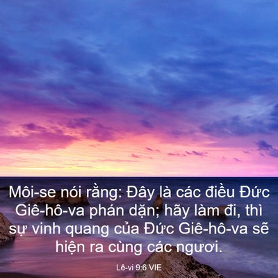 Picture 03 - Lê-vi 9:6 VIE - Môi-se nói rằng: Đây là các điều - Bible Verse Picture