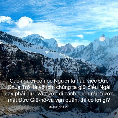 Picture 03 - Ma-la-ki 3:14 VIE - Các ngươi có nói: Người ta hầu việc - Bible Verse Picture