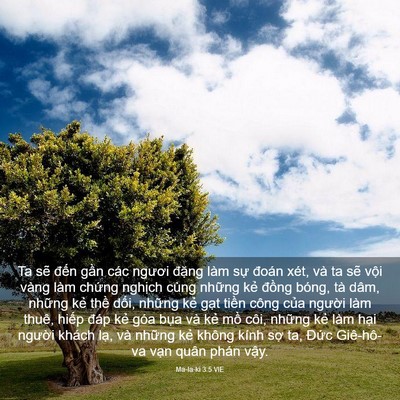 Picture 03 - Ma-la-ki 3:5 VIE - Ta sẽ đến gần các ngươi đặng làm - Bible Verse Picture