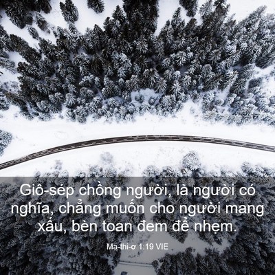 Picture 03 - Ma-thi-ơ 1:19 VIE - Giô-sép chồng người, là người có - Bible Verse Picture