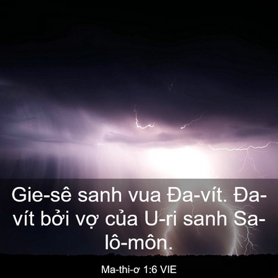 Picture 03 - Ma-thi-ơ 1:6 VIE - Gie-sê sanh vua Đa-vít. Đa-vít bởi vợ - Bible Verse Picture