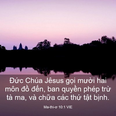 Picture 03 - Ma-thi-ơ 10:1 VIE - Đức Chúa Jêsus gọi mười hai môn đồ - Bible Verse Picture
