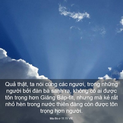 Picture 03 - Ma-thi-ơ 11:11 VIE - Quả thật, ta nói cùng các ngươi, trong - Bible Verse Picture