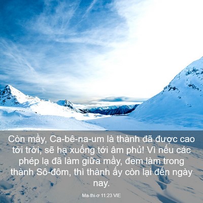 Picture 03 - Ma-thi-ơ 11:23 VIE - Còn mầy, Ca-bê-na-um là thành đã được - Bible Verse Picture