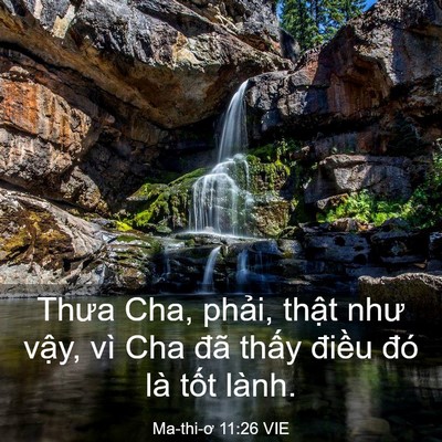 Picture 03 - Ma-thi-ơ 11:26 VIE - Thưa Cha, phải, thật như vậy, vì Cha - Bible Verse Picture