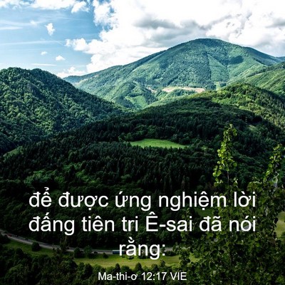 Picture 03 - Ma-thi-ơ 12:17 VIE - để được ứng nghiệm lời đấng tiên - Bible Verse Picture