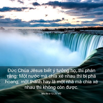 Picture 03 - Ma-thi-ơ 12:25 VIE - Đức Chúa Jêsus biết ý tưởng họ, thì - Bible Verse Picture