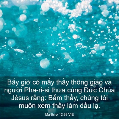Picture 03 - Ma-thi-ơ 12:38 VIE - Bấy giờ có mấy thầy thông giáo và - Bible Verse Picture