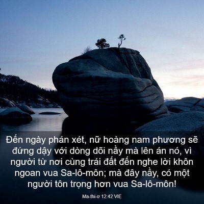 Picture 03 - Ma-thi-ơ 12:42 VIE - Đến ngày phán xét, nữ hoàng nam phương - Bible Verse Picture
