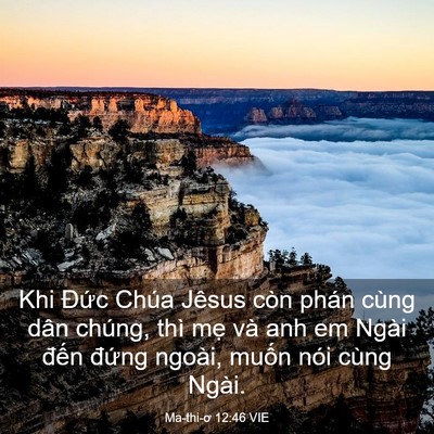 Picture 03 - Ma-thi-ơ 12:46 VIE - Khi Đức Chúa Jêsus còn phán cùng dân - Bible Verse Picture
