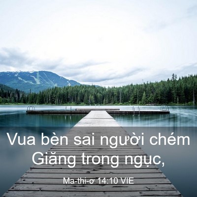 Picture 03 - Ma-thi-ơ 14:10 VIE - Vua bèn sai người chém Giăng trong - Bible Verse Picture
