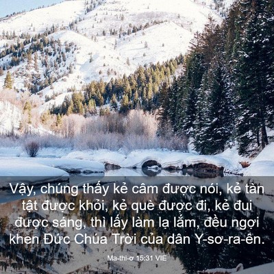 Picture 03 - Ma-thi-ơ 15:31 VIE - Vậy, chúng thấy kẻ câm được nói, - Bible Verse Picture