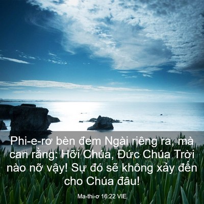 Picture 03 - Ma-thi-ơ 16:22 VIE - Phi-e-rơ bèn đem Ngài riêng ra, mà can - Bible Verse Picture