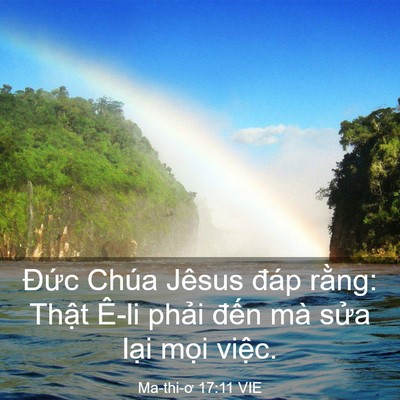 Picture 03 - Ma-thi-ơ 17:11 VIE - Đức Chúa Jêsus đáp rằng: Thật Ê-li - Bible Verse Picture