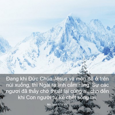Picture 03 - Ma-thi-ơ 17:9 VIE - Đang khi Đức Chúa Jêsus và môn đồ ở - Bible Verse Picture