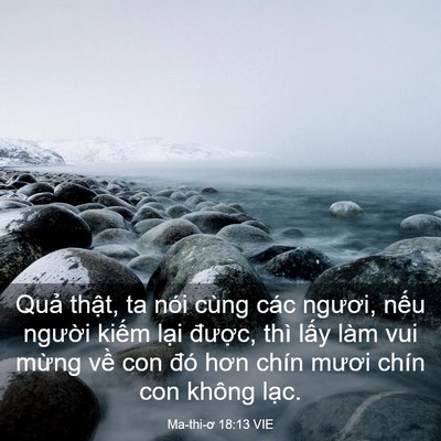 Picture 03 - Ma-thi-ơ 18:13 VIE - Quả thật, ta nói cùng các ngươi, nếu - Bible Verse Picture