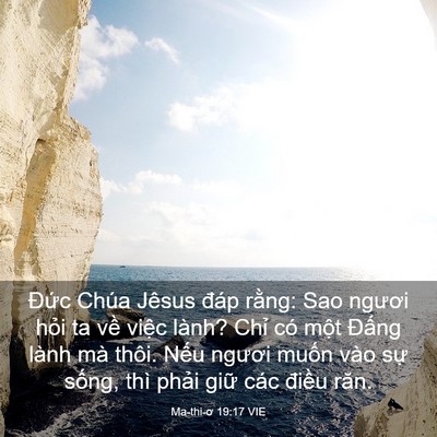 Picture 03 - Ma-thi-ơ 19:17 VIE - Đức Chúa Jêsus đáp rằng: Sao ngươi - Bible Verse Picture