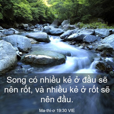 Picture 03 - Ma-thi-ơ 19:30 VIE - Song có nhiều kẻ ở đầu sẽ nên rốt, - Bible Verse Picture