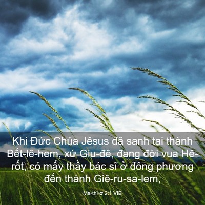 Picture 03 - Ma-thi-ơ 2:1 VIE - Khi Đức Chúa Jêsus đã sanh tại thành - Bible Verse Picture