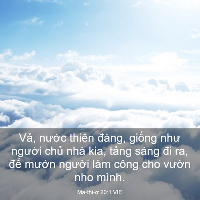 Picture 03 - Ma-thi-ơ 20:1 VIE - Vả, nước thiên đàng, giống như - Bible Verse Picture