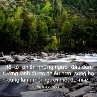 Picture 03 - Ma-thi-ơ 20:10 VIE - Rồi tới phiên những người đầu - Bible Verse Picture