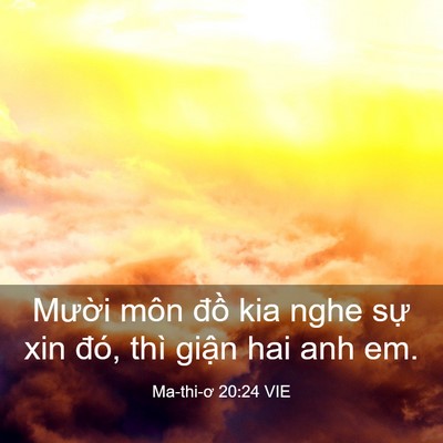 Picture 03 - Ma-thi-ơ 20:24 VIE - Mười môn đồ kia nghe sự xin đó, thì - Bible Verse Picture