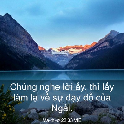 Picture 03 - Ma-thi-ơ 22:33 VIE - Chúng nghe lời ấy, thì lấy làm lạ về - Bible Verse Picture