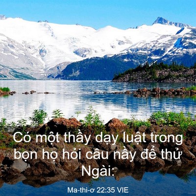 Picture 03 - Ma-thi-ơ 22:35 VIE - Có một thầy dạy luật trong bọn họ - Bible Verse Picture