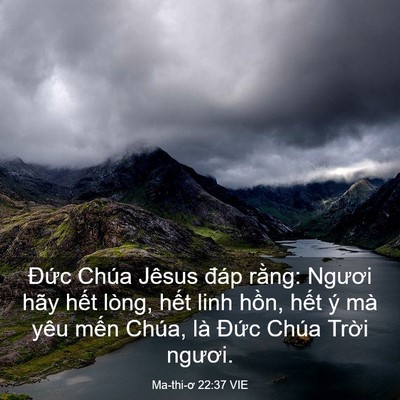 Picture 03 - Ma-thi-ơ 22:37 VIE - Đức Chúa Jêsus đáp rằng: Ngươi hãy - Bible Verse Picture