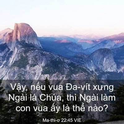 Picture 03 - Ma-thi-ơ 22:45 VIE - Vậy, nếu vua Đa-vít xưng Ngài là Chúa, - Bible Verse Picture