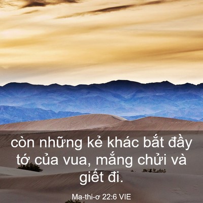 Picture 03 - Ma-thi-ơ 22:6 VIE - còn những kẻ khác bắt đầy tớ của - Bible Verse Picture