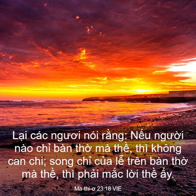 Picture 03 - Ma-thi-ơ 23:18 VIE - Lại các ngươi nói rằng: Nếu người - Bible Verse Picture