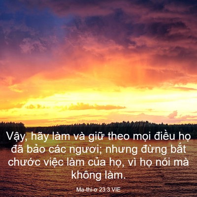 Picture 03 - Ma-thi-ơ 23:3 VIE - Vậy, hãy làm và giữ theo mọi điều - Bible Verse Picture