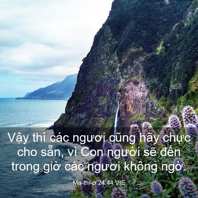 Picture 03 - Ma-thi-ơ 24:44 VIE - Vậy thì các ngươi cũng hãy chực cho - Bible Verse Picture
