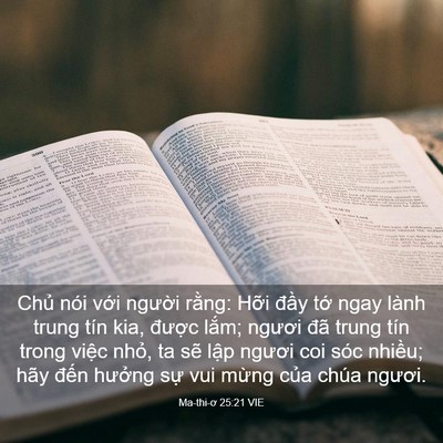 Picture 03 - Ma-thi-ơ 25:21 VIE - Chủ nói với người rằng: Hỡi đầy - Bible Verse Picture