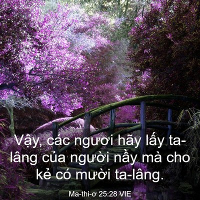 Picture 03 - Ma-thi-ơ 25:28 VIE - Vậy, các ngươi hãy lấy ta-lâng của - Bible Verse Picture