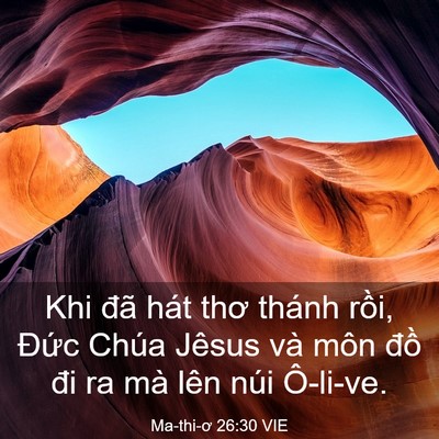 Picture 03 - Ma-thi-ơ 26:30 VIE - Khi đã hát thơ thánh rồi, Đức Chúa - Bible Verse Picture