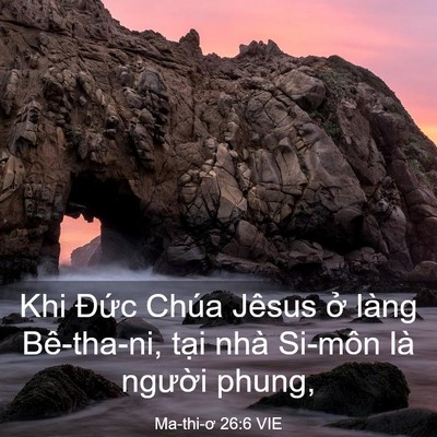 Picture 03 - Ma-thi-ơ 26:6 VIE - Khi Đức Chúa Jêsus ở làng Bê-tha-ni, - Bible Verse Picture