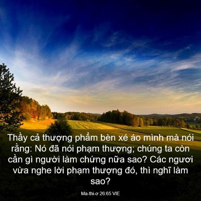 Picture 03 - Ma-thi-ơ 26:65 VIE - Thầy cả thượng phẩm bèn xé áo mình - Bible Verse Picture