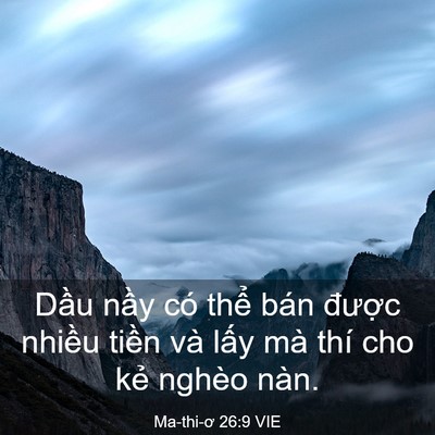 Picture 03 - Ma-thi-ơ 26:9 VIE - Dầu nầy có thể bán được nhiều - Bible Verse Picture