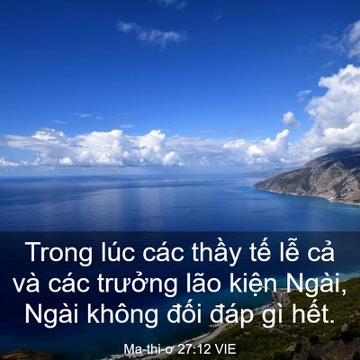 Picture 03 - Ma-thi-ơ 27:12 VIE - Trong lúc các thầy tế lễ cả và các - Bible Verse Picture